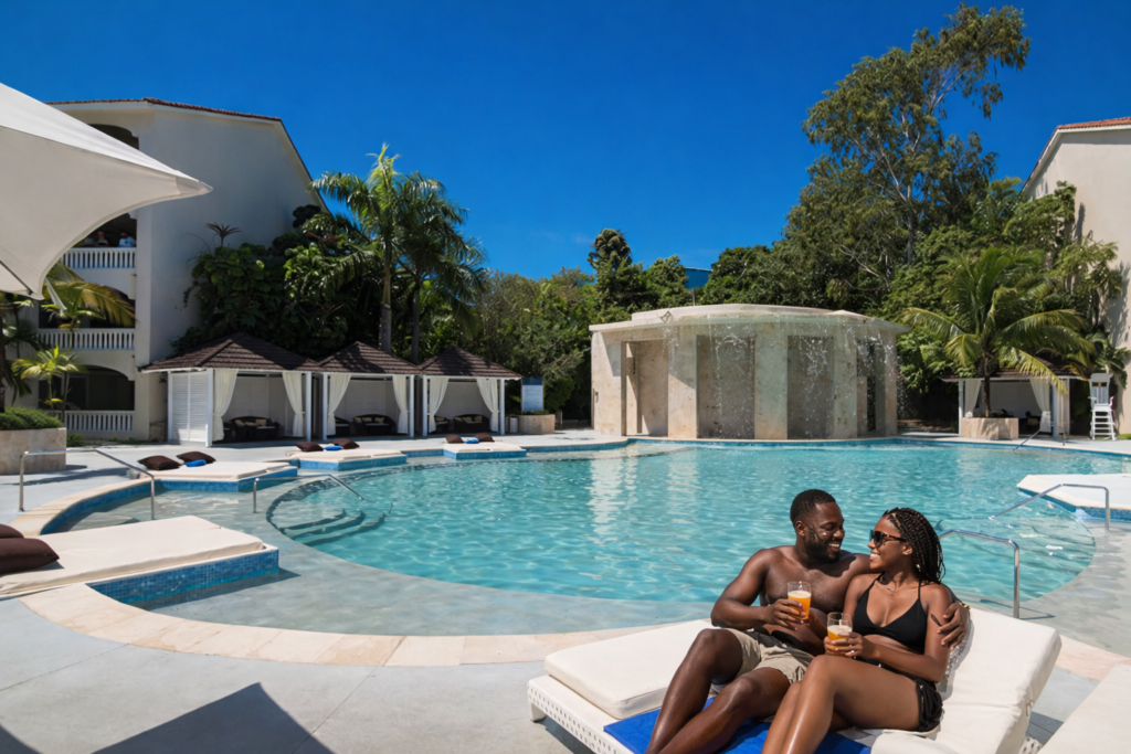 Romantic Poolside Escape